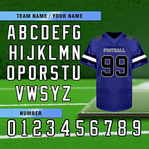 Custom Football Jersey - Personalized Name, Number & Logo