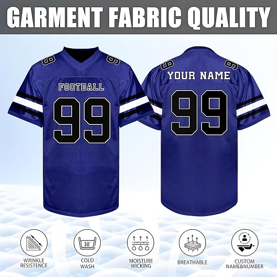 Custom Football Jersey - Personalized Name, Number & Logo